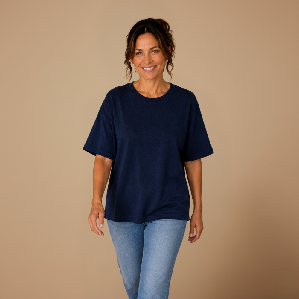 Dames relaxed t-shirt met ronde hals Jelle Jora Mode