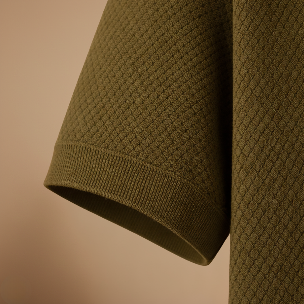 Męska koszulka polo slim fit z krótkim rękawem i klasycznym dekoltem w serek