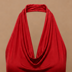 Damski top na ramiączkach typu halter, z odkrytymi plecami, bez rękawów