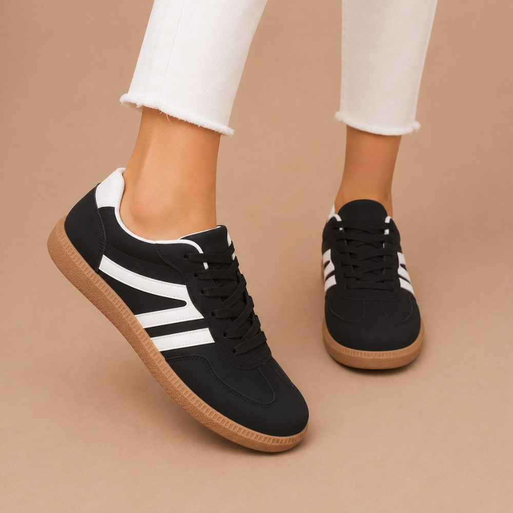 Dames klassieke wandelsneakers met veters Jelle Jora Mode