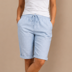 Dames capribroek met elastische tailleband Jelle Jora Mode