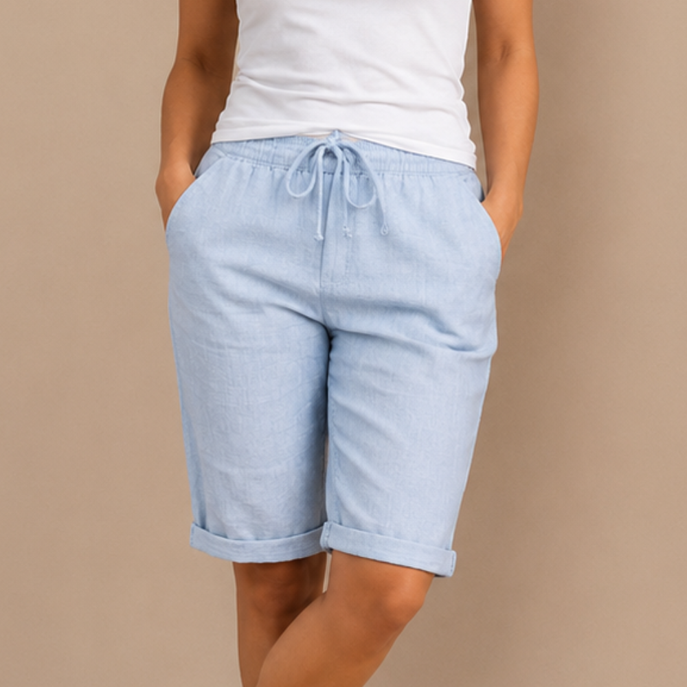 Dames capribroek met elastische tailleband Jelle Jora Mode