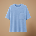 Damski T-shirt o luźnym kroju z okrągłym dekoltem