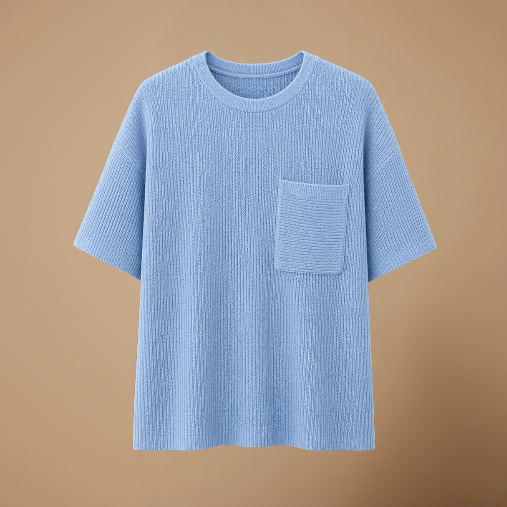 Damski T-shirt o luźnym kroju z okrągłym dekoltem