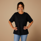 Dames relaxed t-shirt met ronde hals Jelle Jora Mode