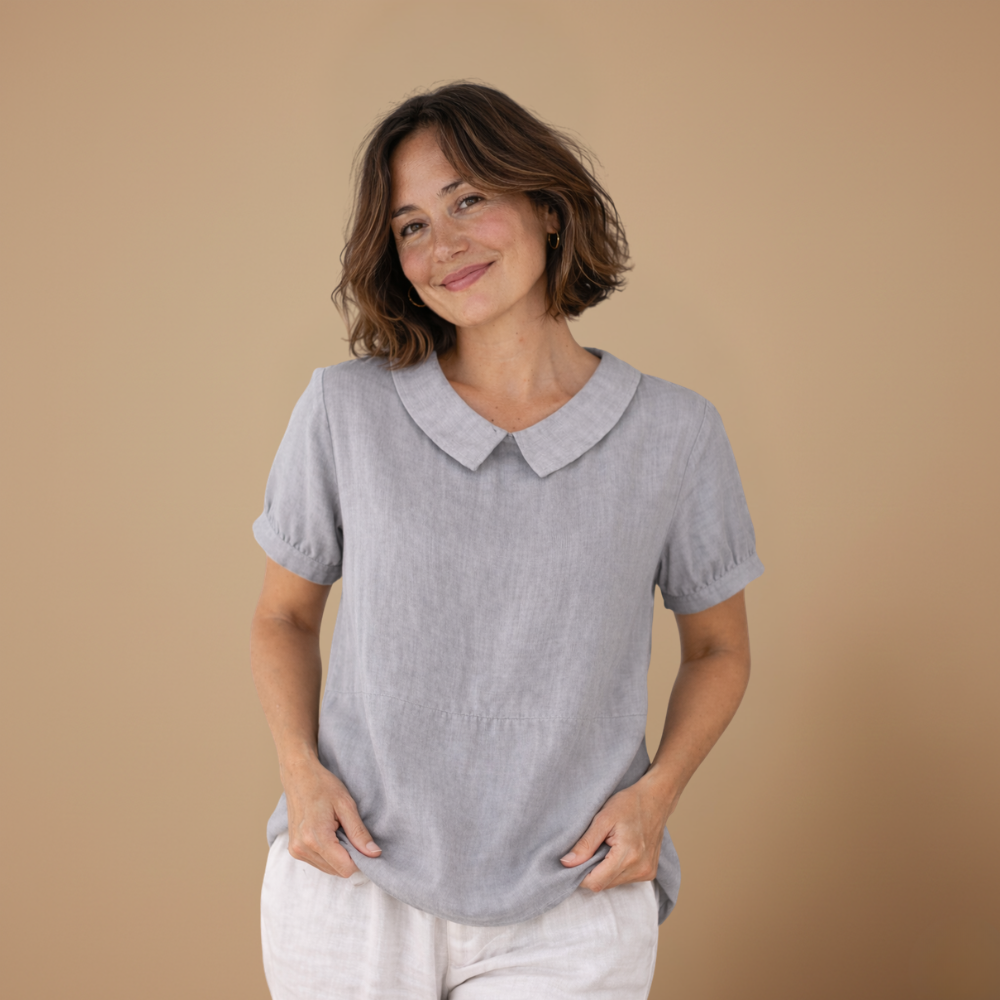 Dames losse casual blouse met korte mouwen Jelle Jora Mode