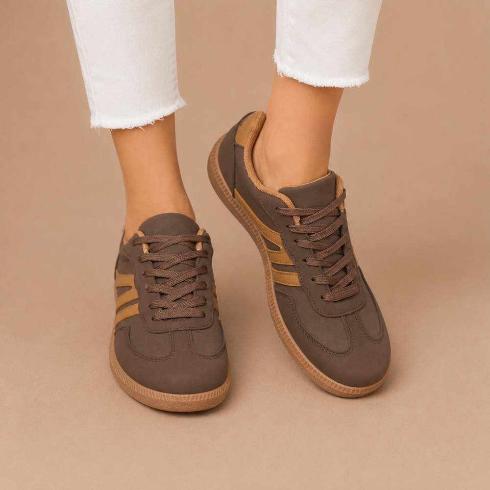 Dames klassieke wandelsneakers met veters Jelle Jora Mode