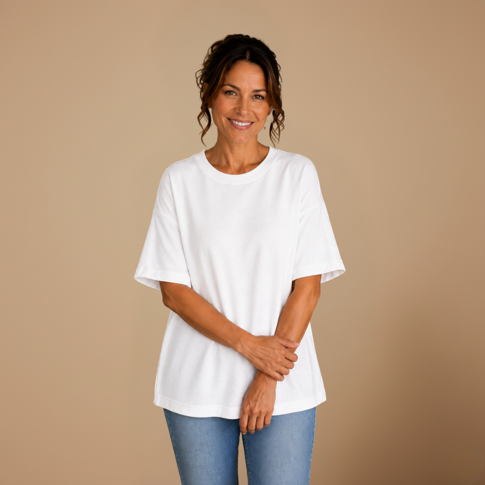 Dames relaxed t-shirt met ronde hals Jelle Jora Mode
