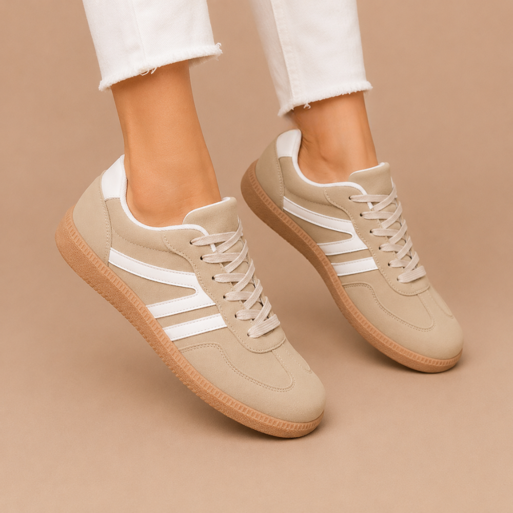 Dames klassieke wandelsneakers met veters Jelle Jora Mode