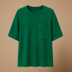 Damski T-shirt o luźnym kroju z okrągłym dekoltem