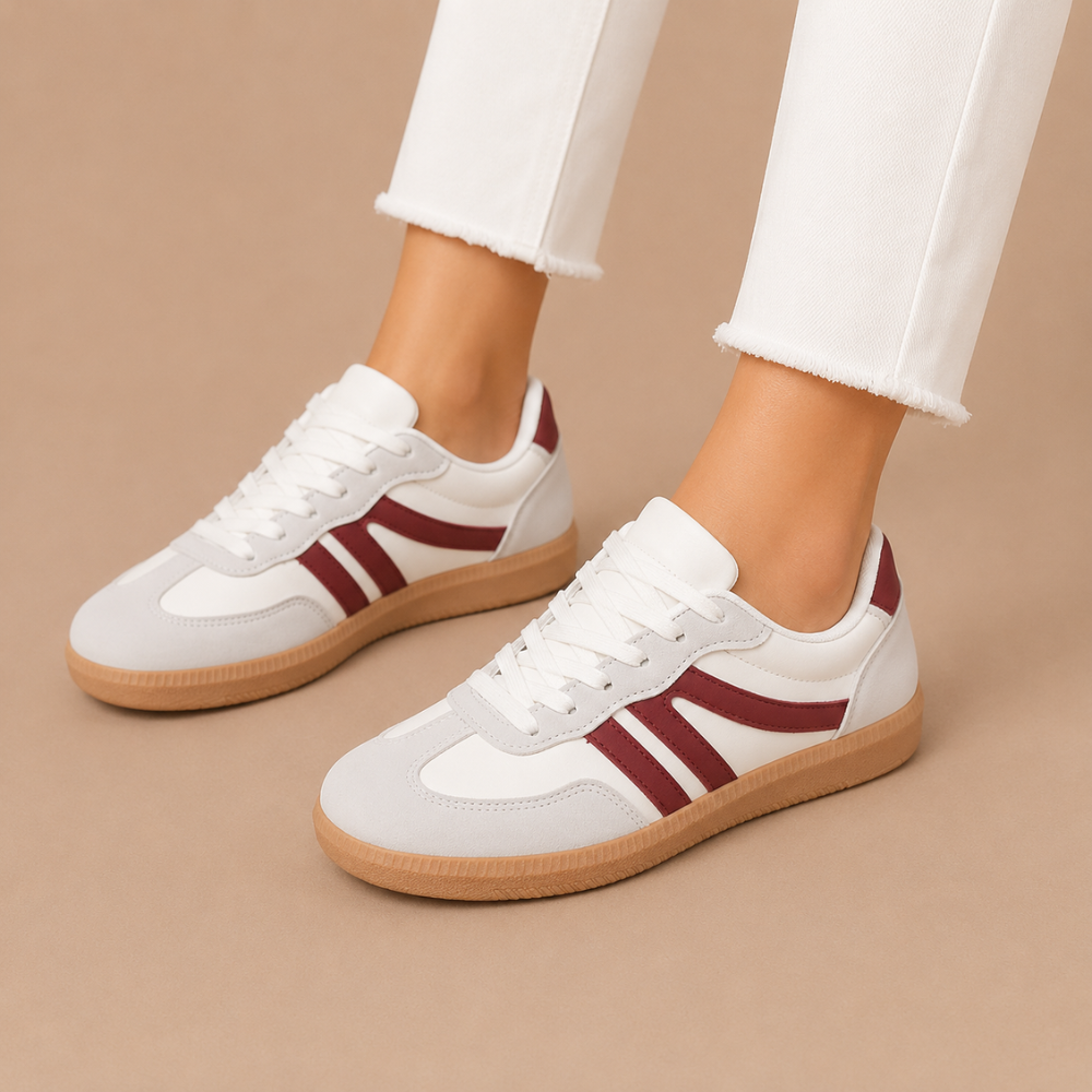 Dames klassieke wandelsneakers met veters Jelle Jora Mode