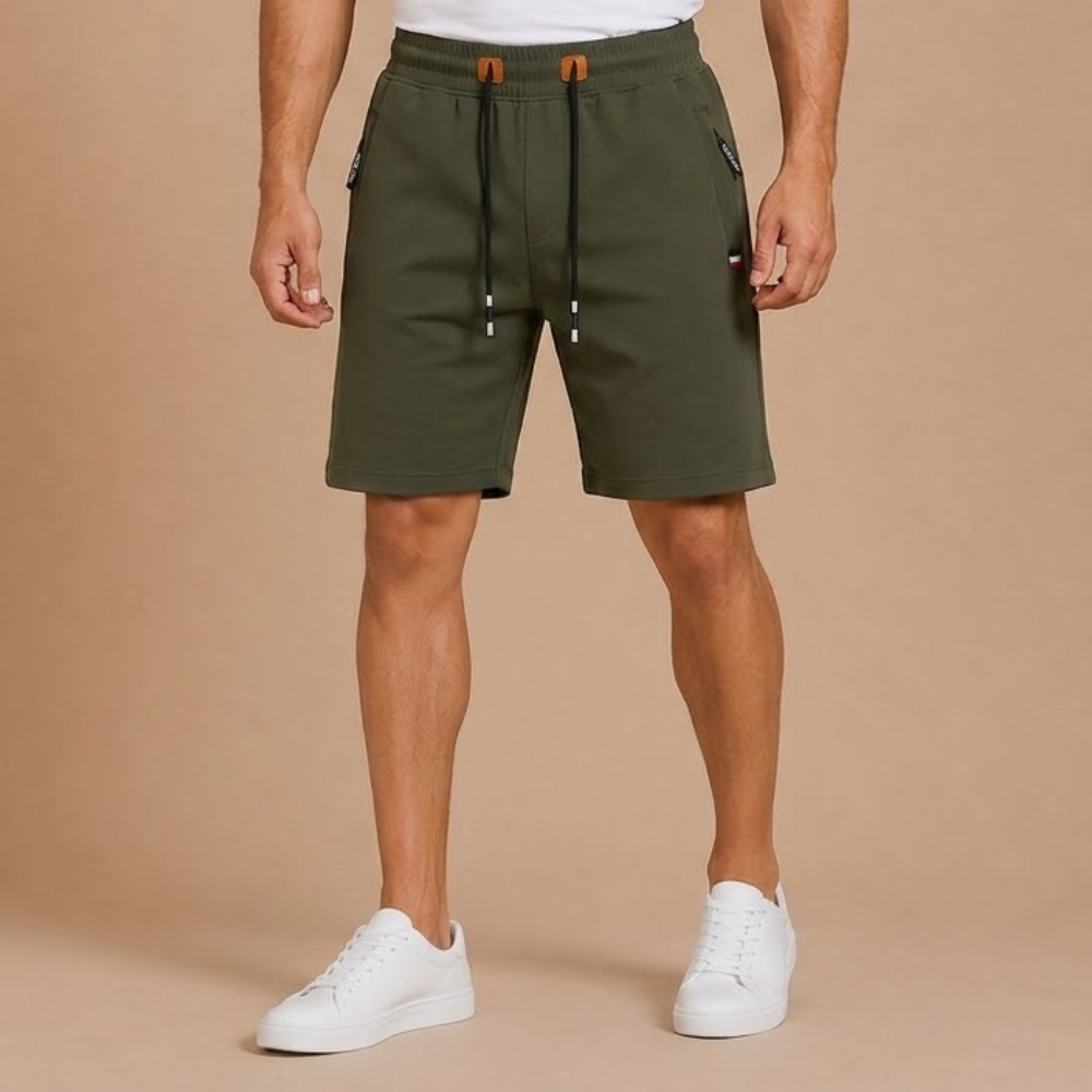 Heren short met trekkoord in een relaxte casual pasvorm Jelle Jora Mode