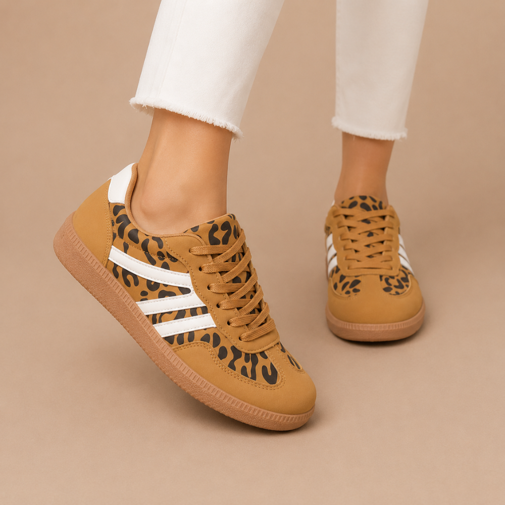 Dames klassieke wandelsneakers met veters Jelle Jora Mode
