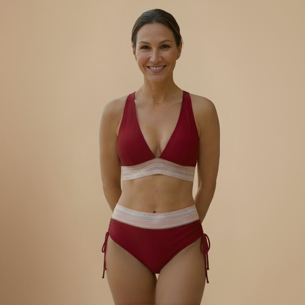 Dames bikiniset met hoge taille en halternek Jelle Jora Mode