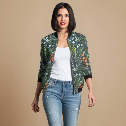 Bomberjack met Print Casual Stijl Jelle Jora Mode