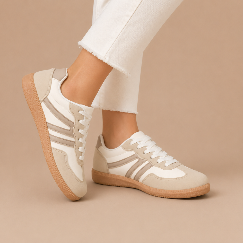 Dames klassieke wandelsneakers met veters Jelle Jora Mode