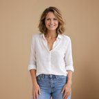 Dames casual slim fit blouse met lange mouwen en knoopsluiting Jelle Jora Mode