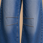 Damskie jeansy z szerokimi nogawkami ze streczowego denimu