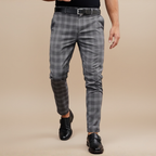 Casual geruite broek met rechte pijpen voor heren Jelle Jora Mode