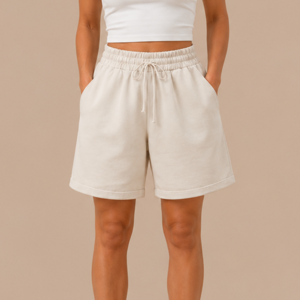 Dames bermudashorts met elastische tailleband Jelle Jora Mode