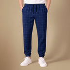 Heren joggingbroek met ruitjesmotief slim fit voor dagelijks comfort Jelle Jora Mode