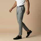 Męskie spodnie biznesowe slim fit do kostek