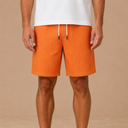 Heren strandboardshorts met trekkoord en zakken Jelle Jora Mode