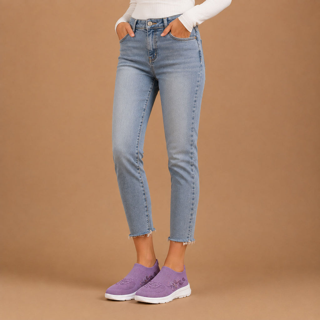 Damskie Dzianinowe Buty Do Chodzenia
