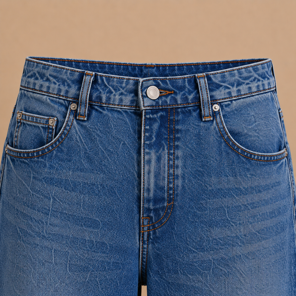 Damskie jeansy z szerokimi nogawkami ze streczowego denimu