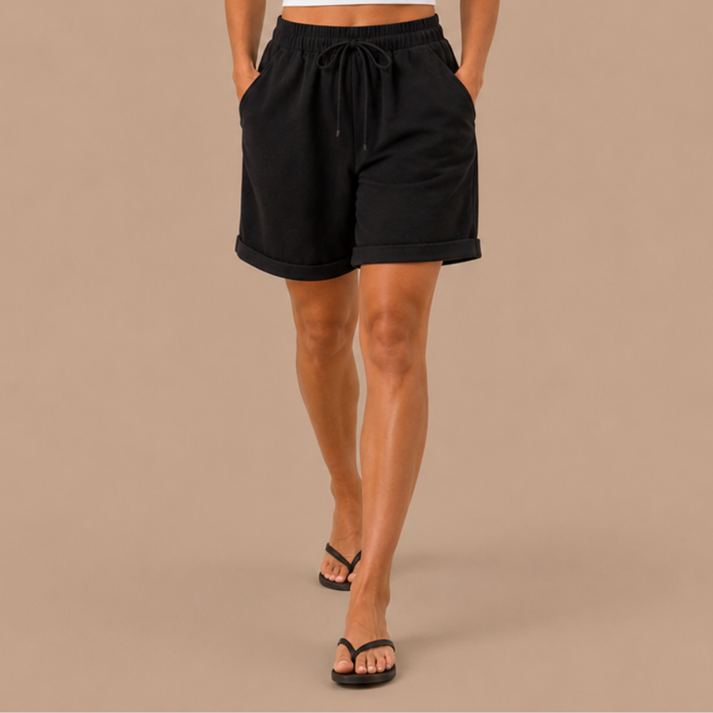 Dames bermudashorts met elastische tailleband Jelle Jora Mode