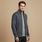 Casual Dikke Sweater met Rits voor Heren Jelle Jora Mode