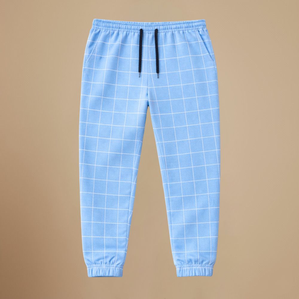 Męskie spodnie dresowe w kratkę slim fit zapewniające codzienny komfort