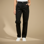 Slim fit denim broek voor dames met elastische tailleband Jelle Jora Mode
