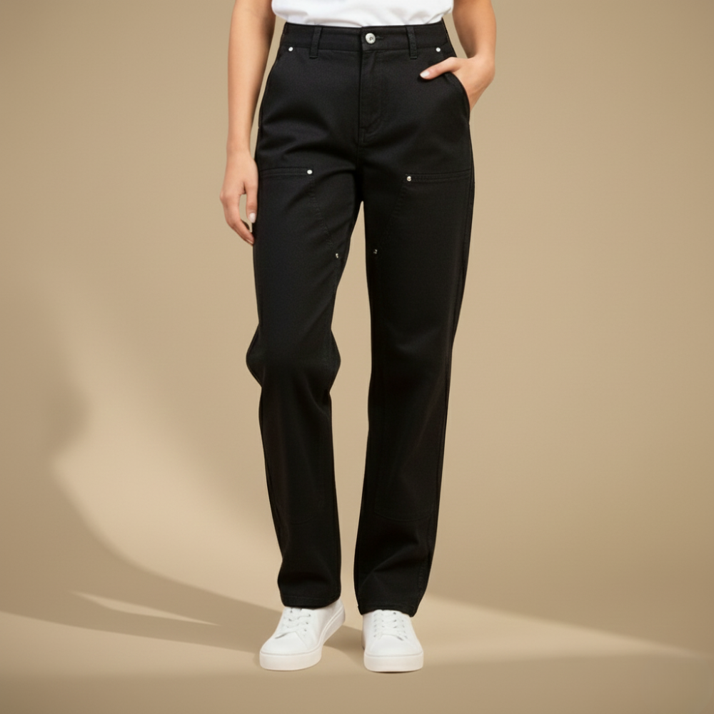 Slim fit denim broek voor dames met elastische tailleband Jelle Jora Mode