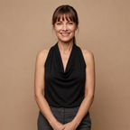 Dames-tanktop met gedrapeerde halternek open rug en zonder mouwen Jelle Jora Mode