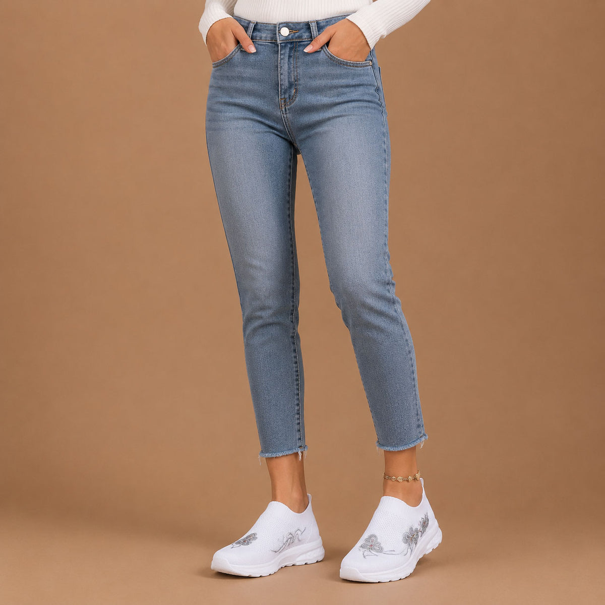 Damskie Dzianinowe Buty Do Chodzenia