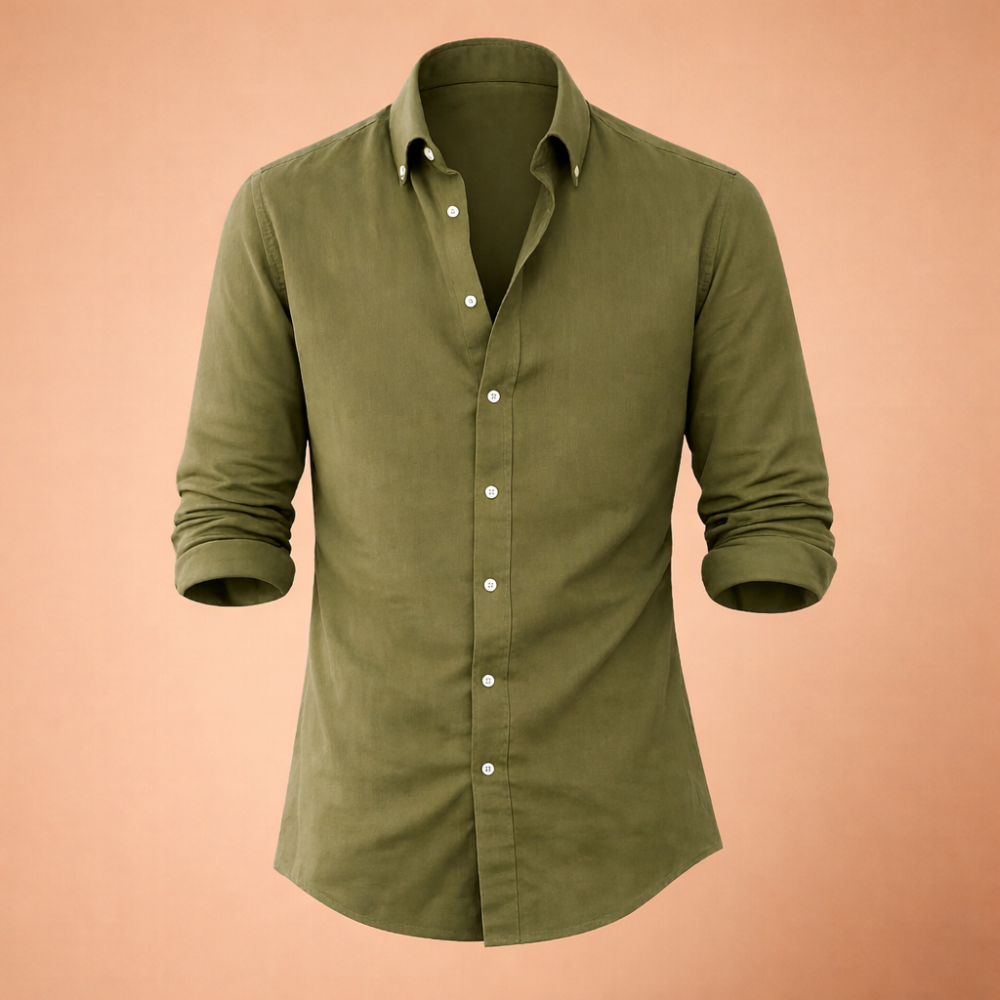 Męska koszula slim fit z długim rękawem i guzikami