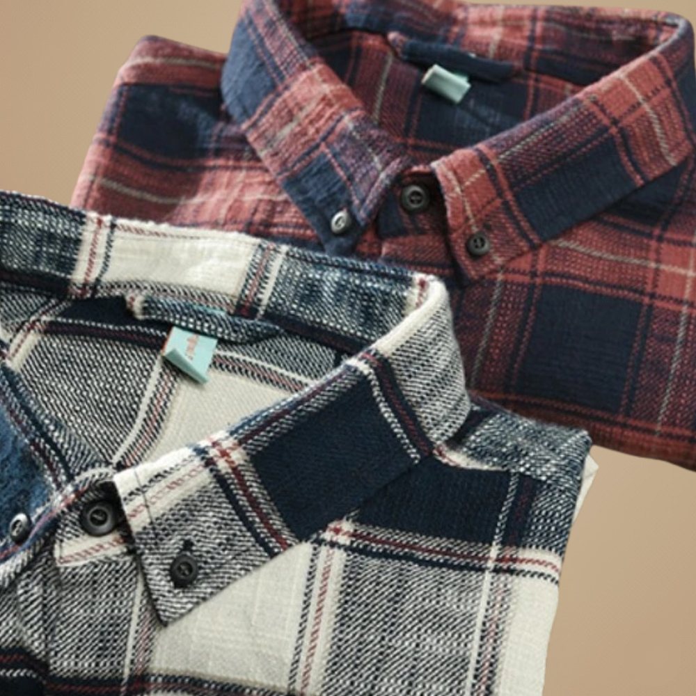 Męska koszula flanelowa w kratę, bawełniana, w stylu retro, codzienna
