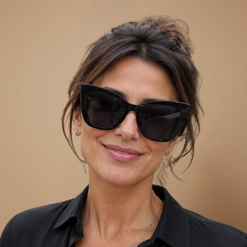 Dames oversized cat-eye zonnebrillen Jelle Jora Mode