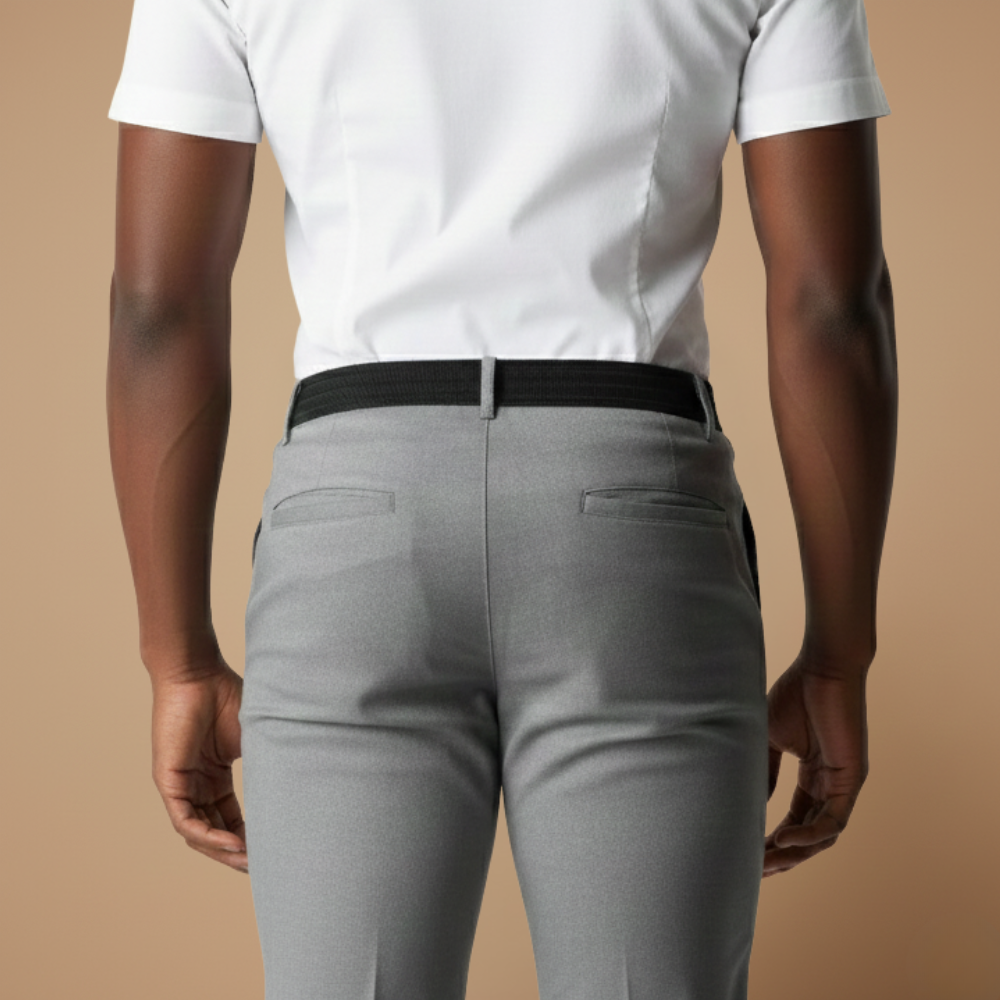 Męskie spodnie biznesowe slim fit do kostek