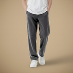 Męskie spodnie o prostym kroju w kratę typu slim fit