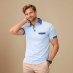 Herenpolo met korte mouwen in slim fit en verfijnd ontwerp Jelle Jora Mode