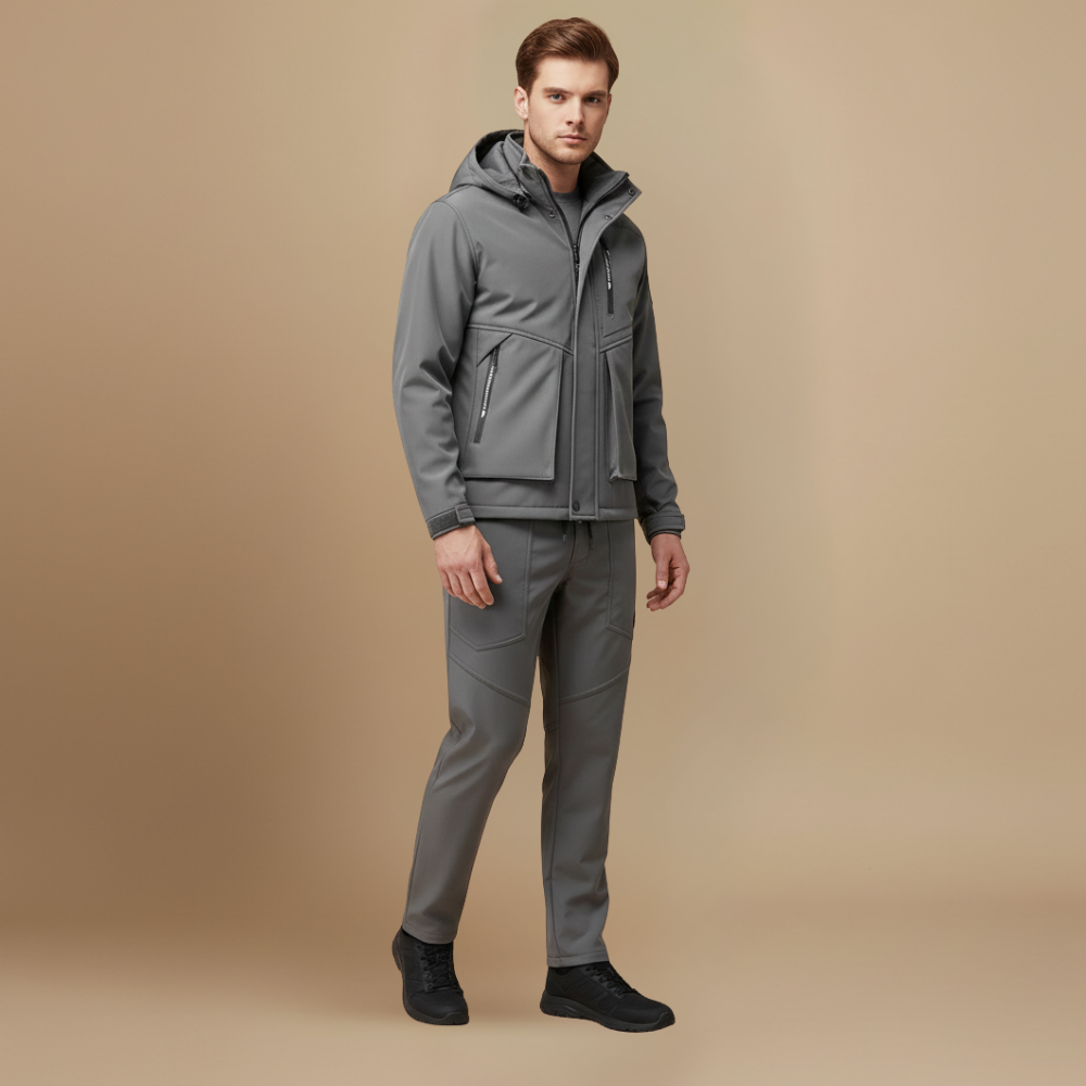 Męski zimowy wodoodporny zestaw kurtka i spodnie outdoorowe