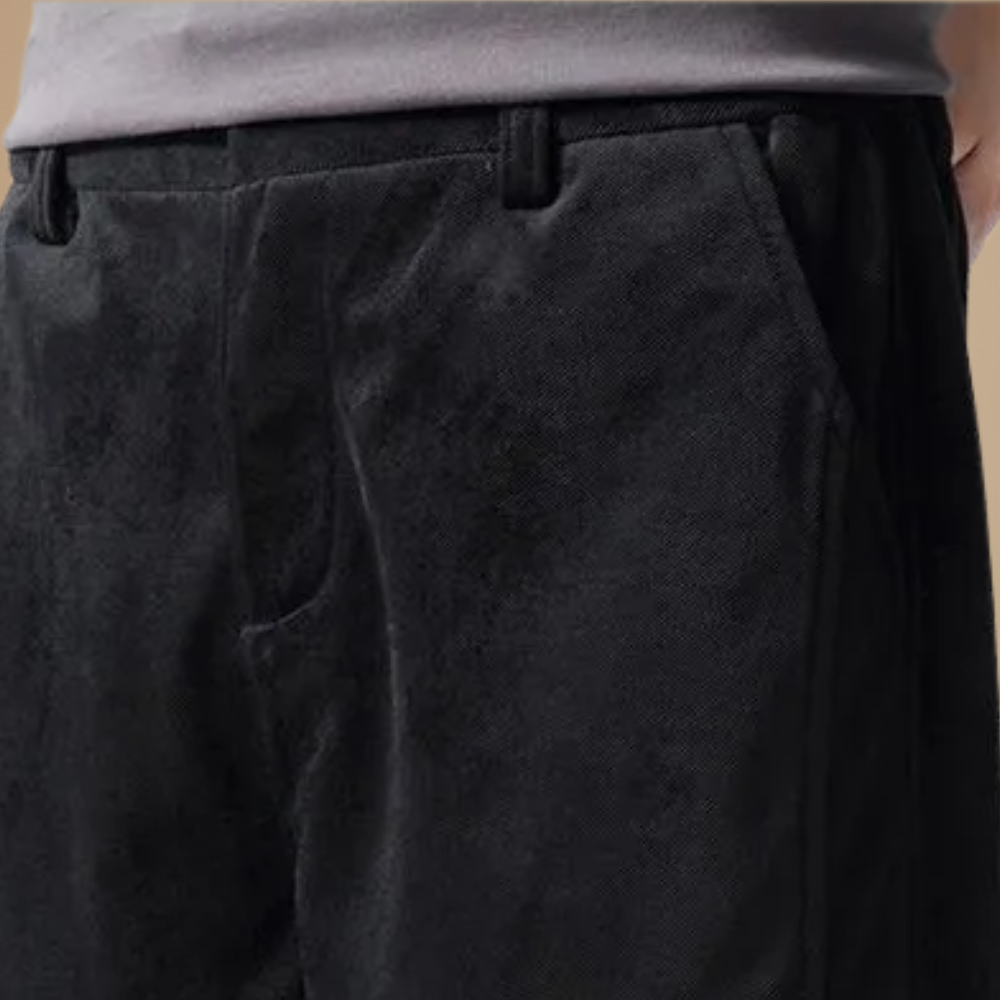 Męskie spodnie o prostym kroju w kratę typu slim fit