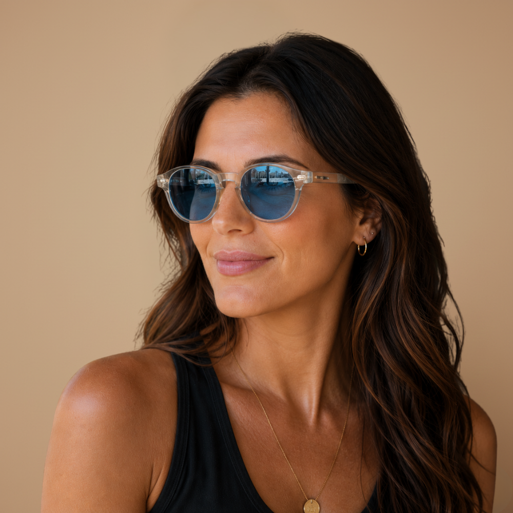 Damskie casualowe retro owalne okulary przeciwsłoneczne