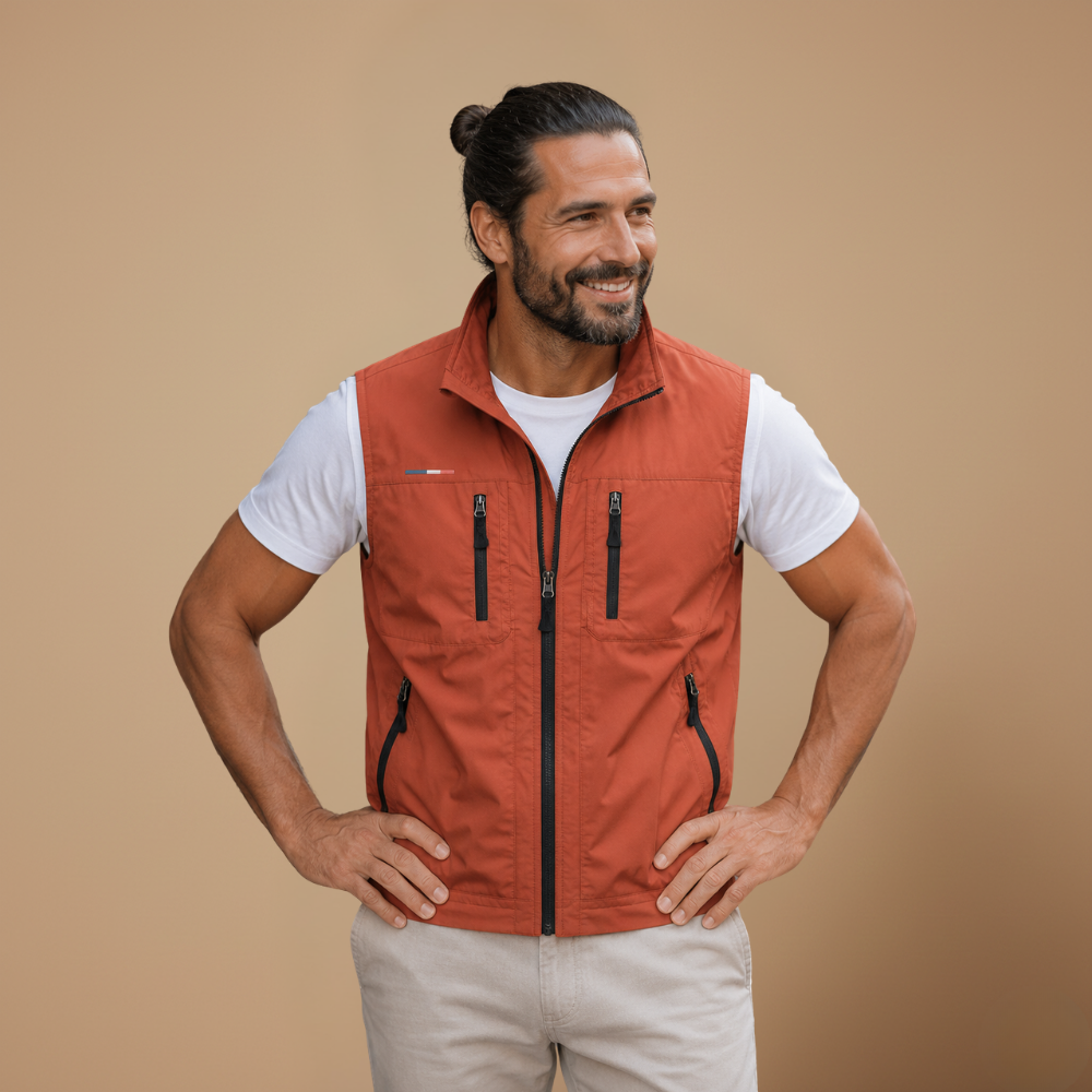 Heren outdoor werkvest met meerdere zakken Jelle Jora Mode