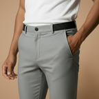 Męskie spodnie biznesowe slim fit do kostek