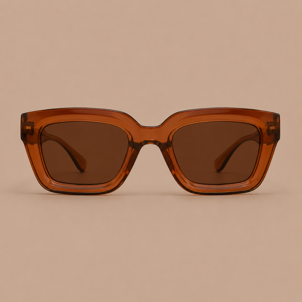 Damskie prostokątne szykowne okulary przeciwsłoneczne retro