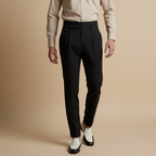 Herenbroek met hoge taille en rechte pijpen Jelle Jora Mode