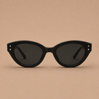 Damskie okulary przeciwsłoneczne kocie oczy retro w kolorze czarnym